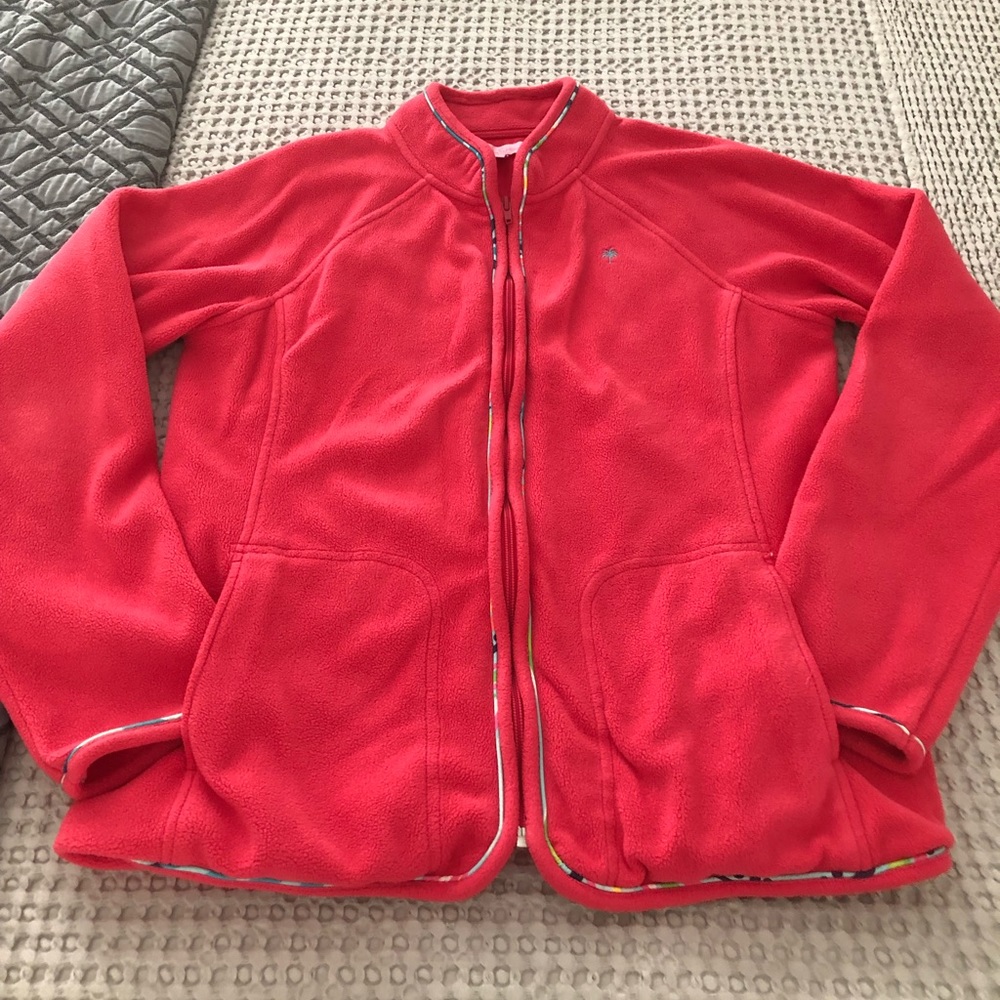 Lilly Pulitzer hot pink fleece SzM